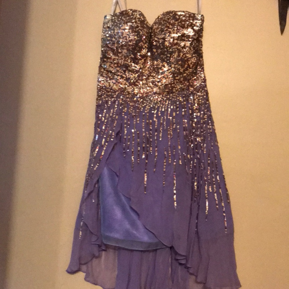 Lilac Sherri hill dress with multicolored sequins